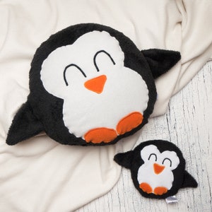 Cuddly set penguin pillow and grain pillow image 1
