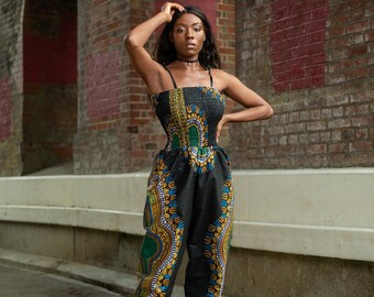 dashiki jumpsuit plus size