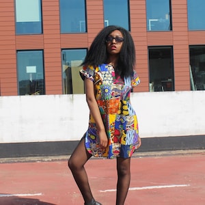 Patchwork Dress Boho Dress Ethnic Dress Ethical Clothing Bohemian Clothing Beach Dress Casual Dress African Dress Patchwork Clothing