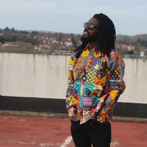 African Patchwork Shirt Ankara Print Shirt Festival Shirt African Clothing Boho Clothing