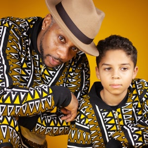African Jacket In Mud Cloth Print / Made In Africa
