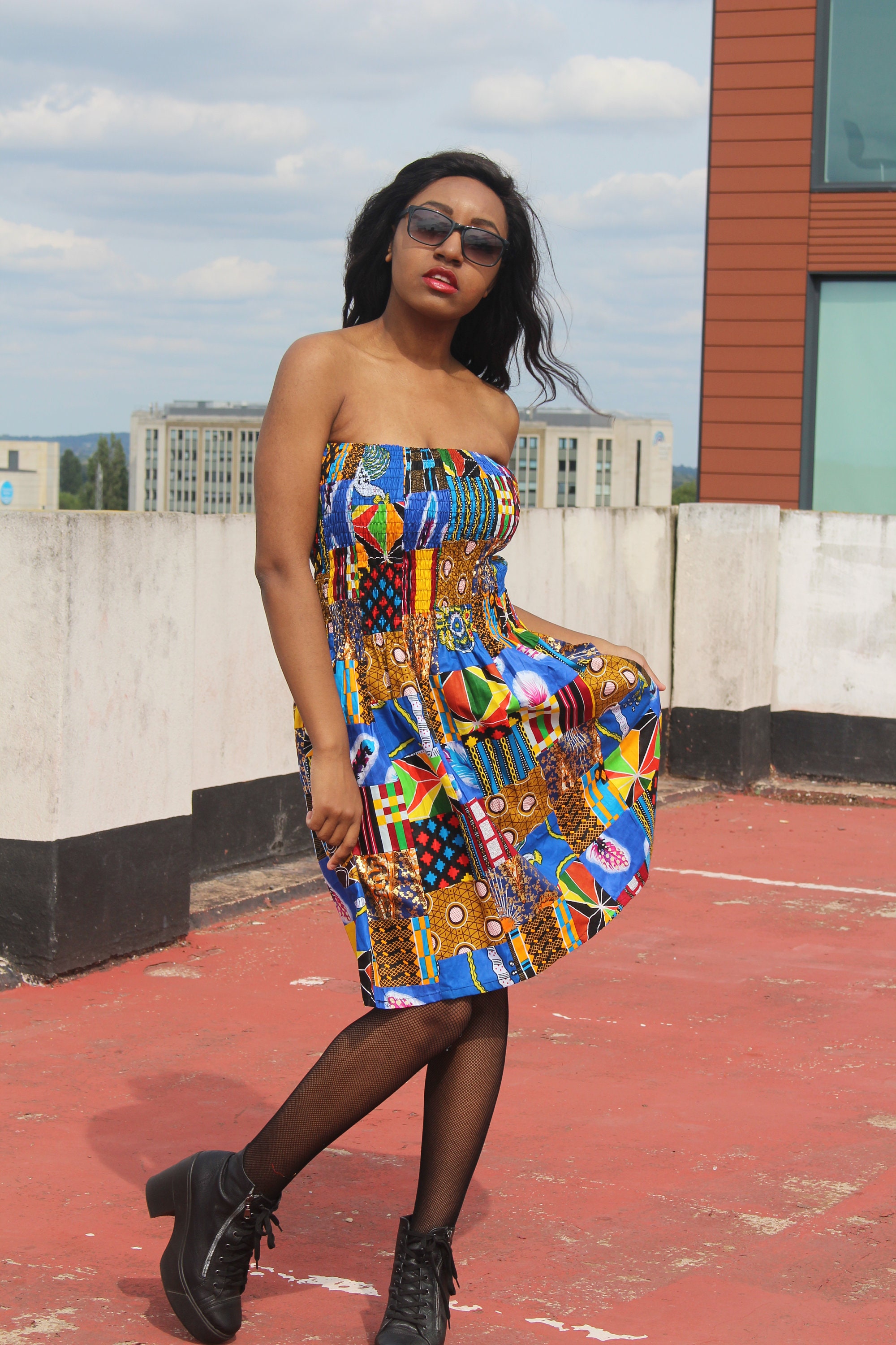 african patchwork dress