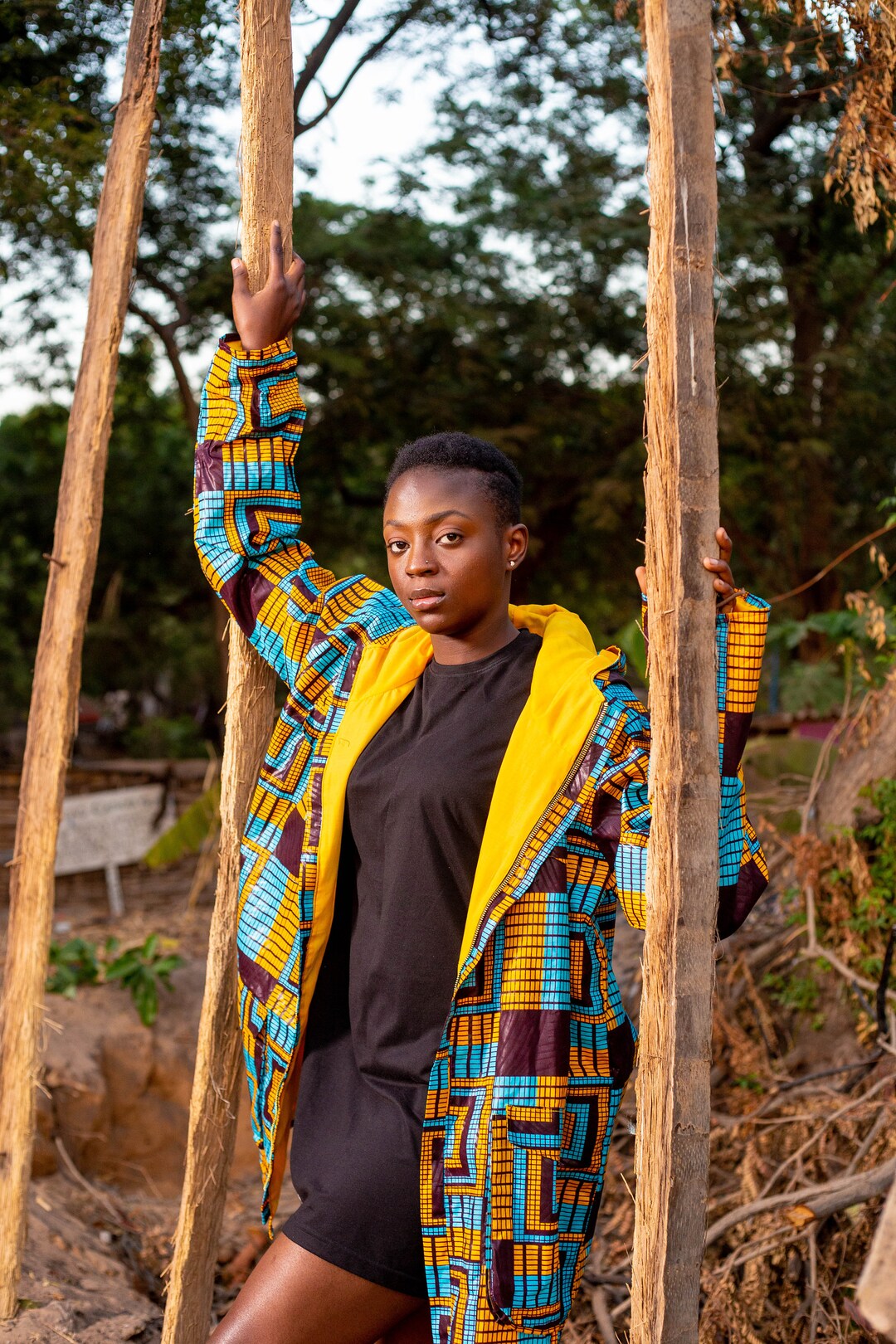 African Coat, African Summer Jacket in Kente Print / African Oversized ...