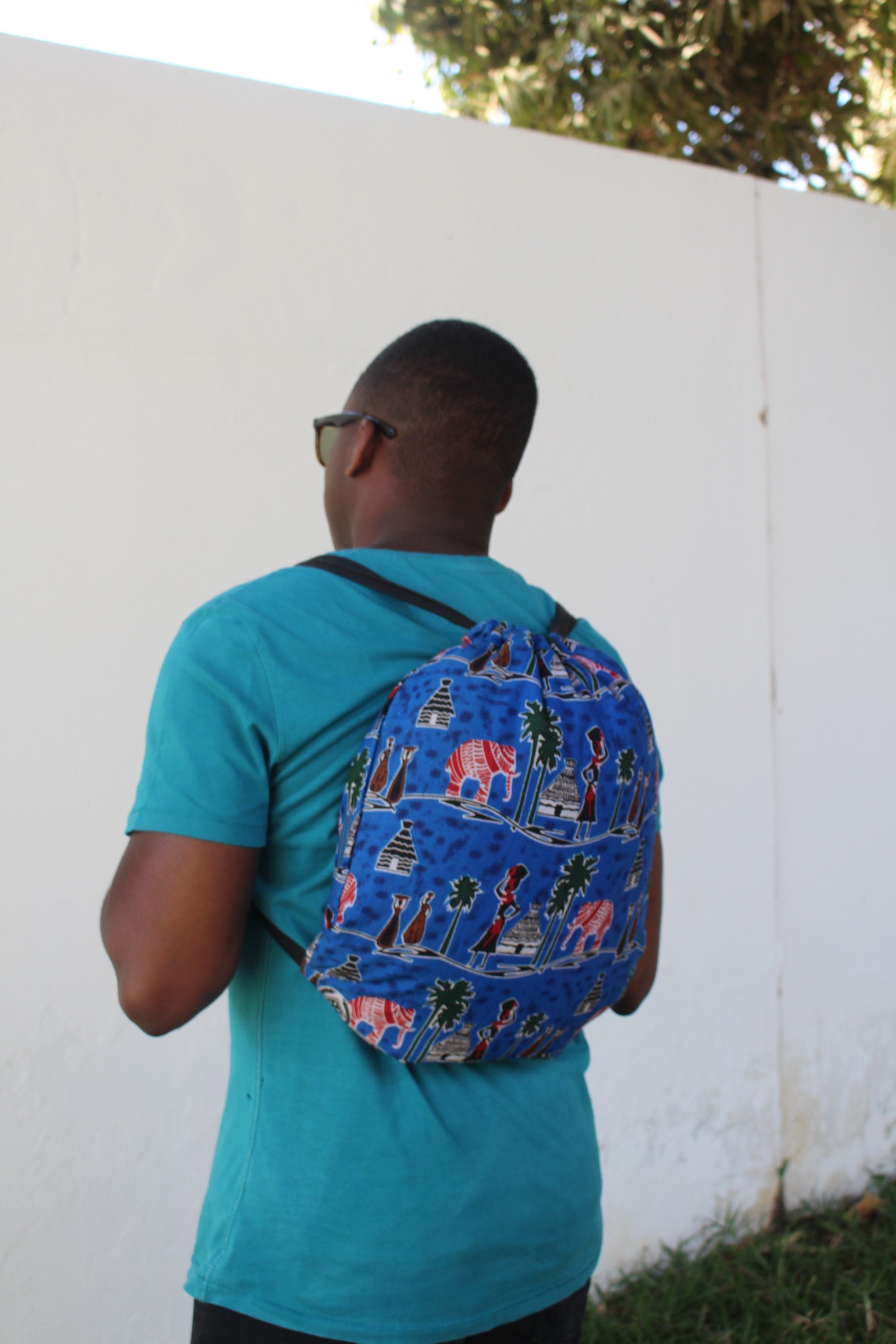 African print BackPack Kente Bag African BackPack College Rucksack