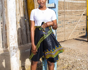 dashiki wrap skirt