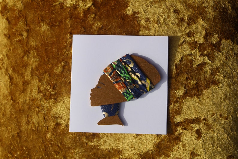 Card For Girlfriend Card for Her African Card Wedding Card Birthday Card African Print Card Nefertiti Card Eco Friendly Card