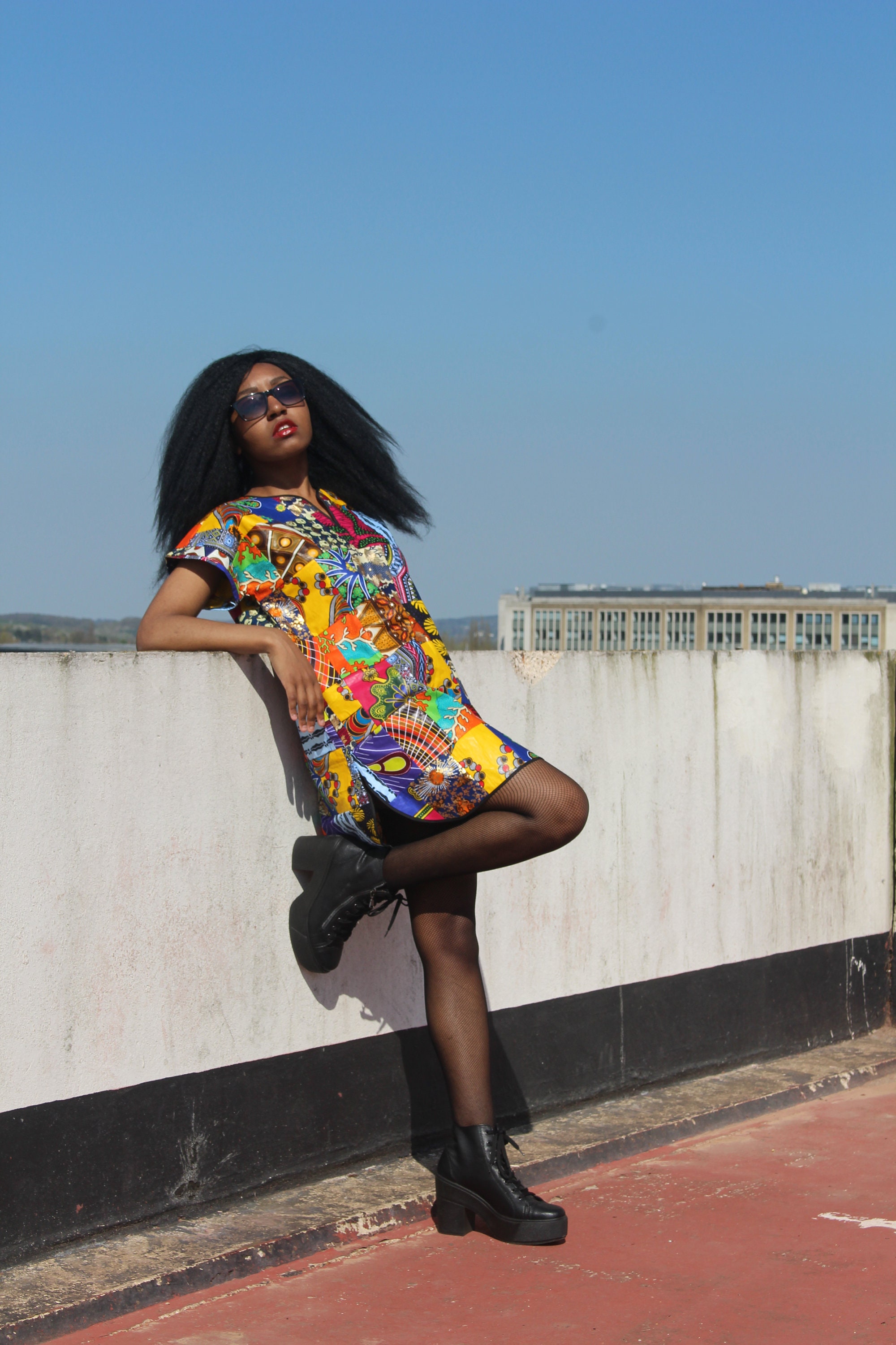 Patchwork African Dress African Clothing African Shift Dress Patchwork Dress Festival Dress Ankara Dress African Dresses Summer Dress