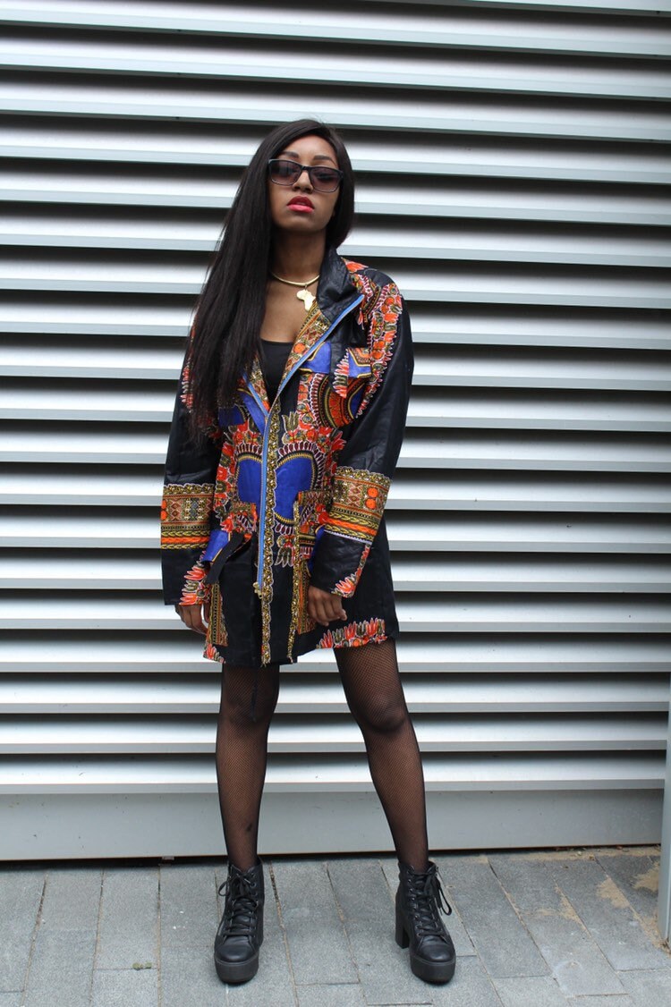 Image of Aztec Peacoat Dashiki African Winter Coat Jacket Parka Puffer