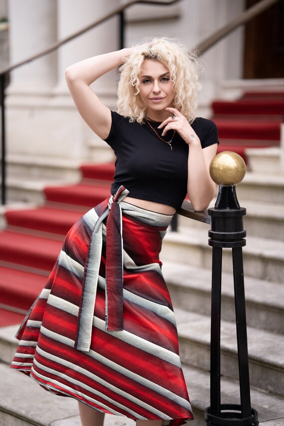 African Maxi Skirt in Electric Red Beautiful African Wrap Skirt in Ankara Skirt Summer Beach Skirt Made in Africa Etsy
