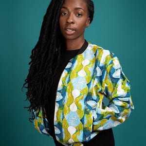 Blue Oversize Tribal Jacket, Unisex African Print Jacket Blue Oversize Tribal Jacket, Unisex African Print Jacket