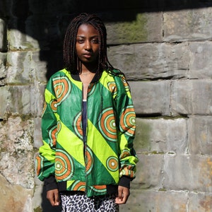 Sustainable Clothing African Bomber Jacket Womens African Fashion Wax Bomber Jacket Aesthetic Clothing African Jacket Boho Clothing