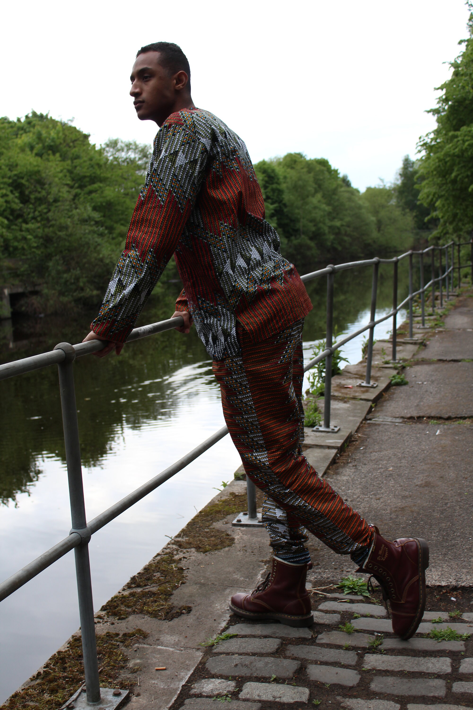Image of Ankara Shirt in Orange African Print/Festival Top Made Africa
