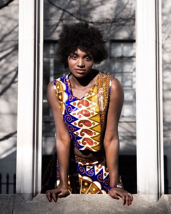 african print tank top