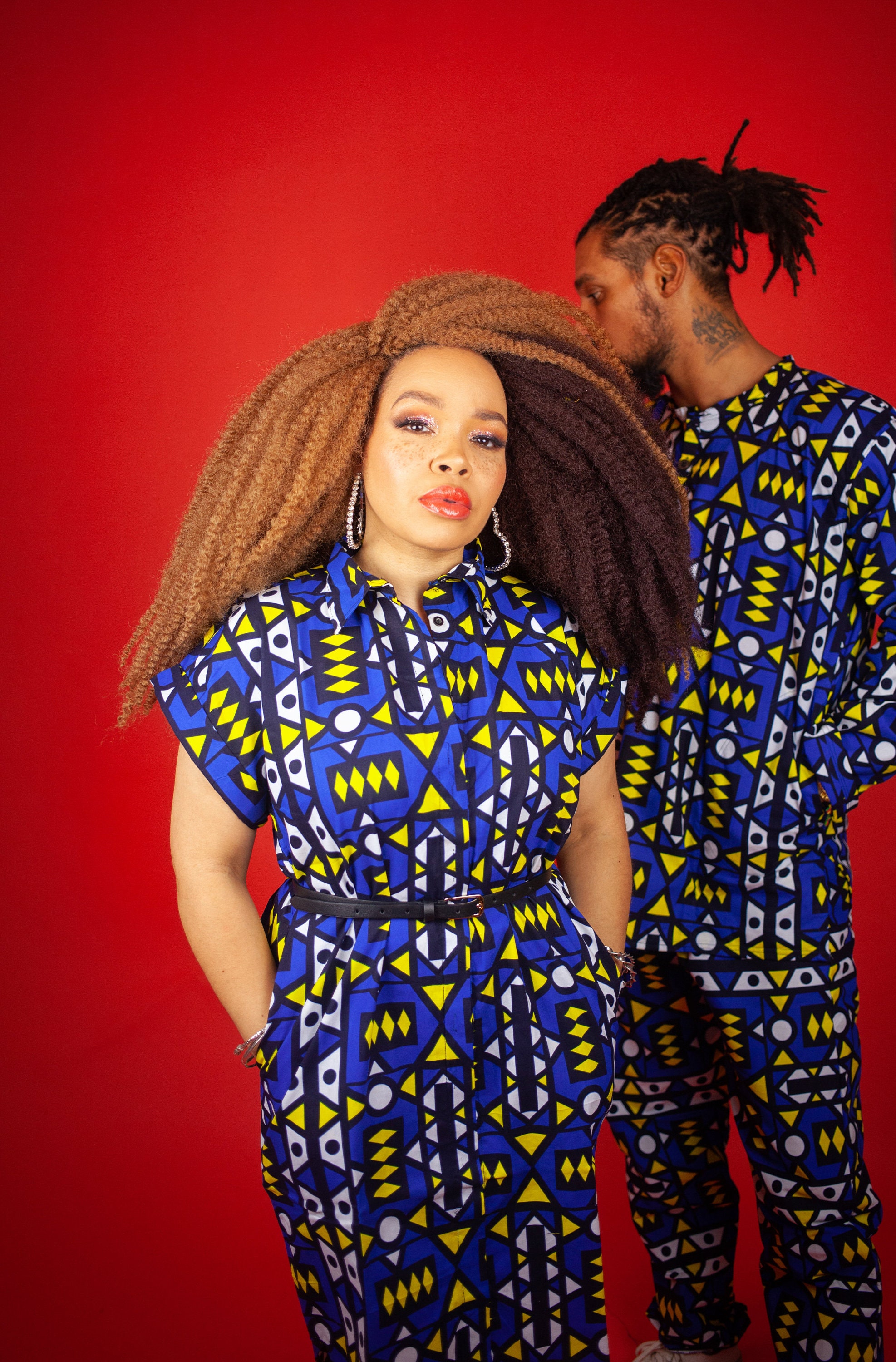 Image of African Dress in Samakaka/Shirt Made in Africa