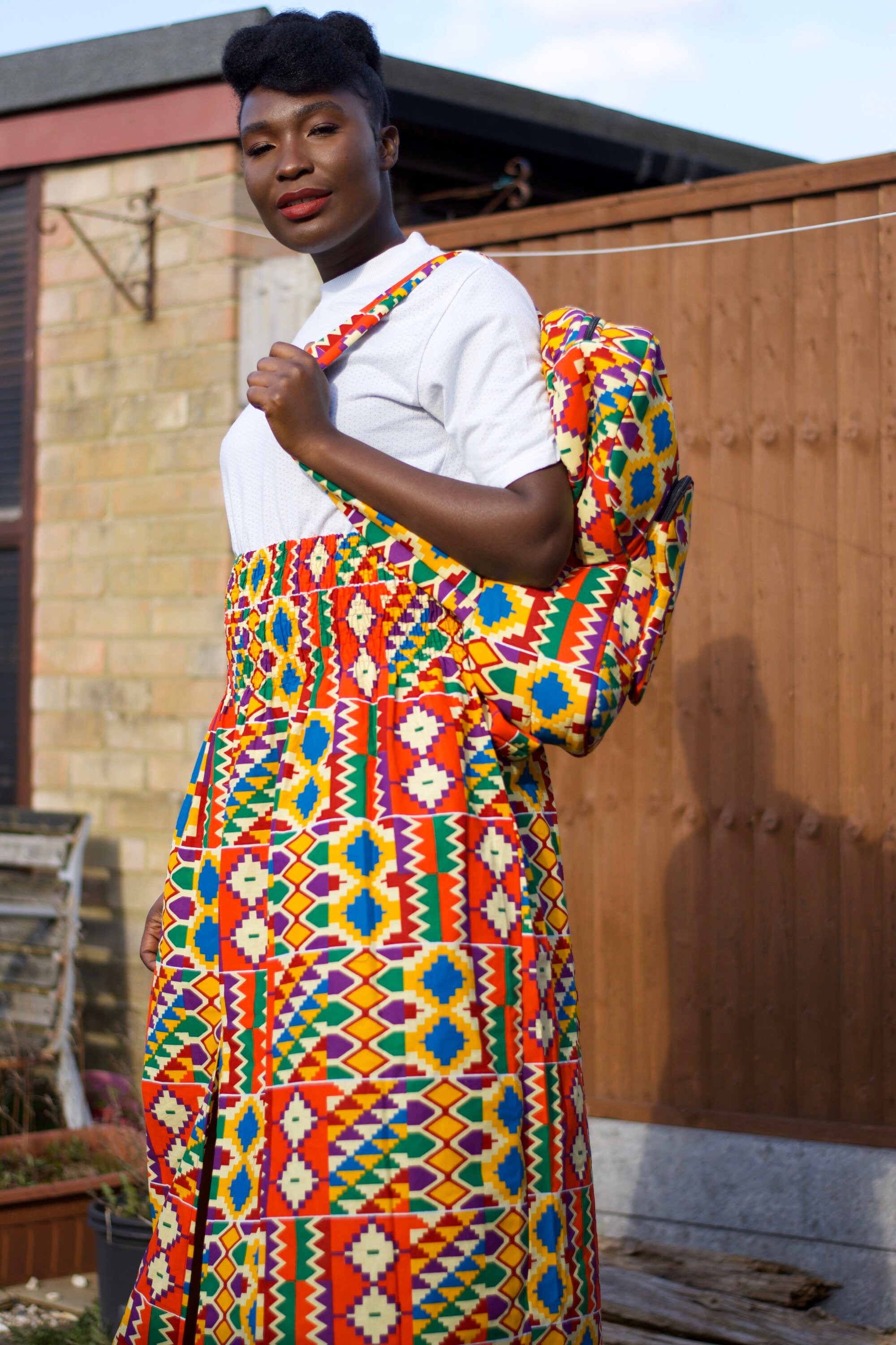 Image of African Print Maxi Skirt in Beautiful Kente/Made Africa
