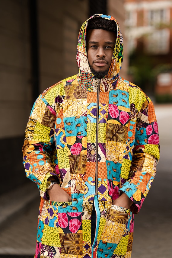 African Coat, Patchwork Jacket, African Jacket, African Hoodie in