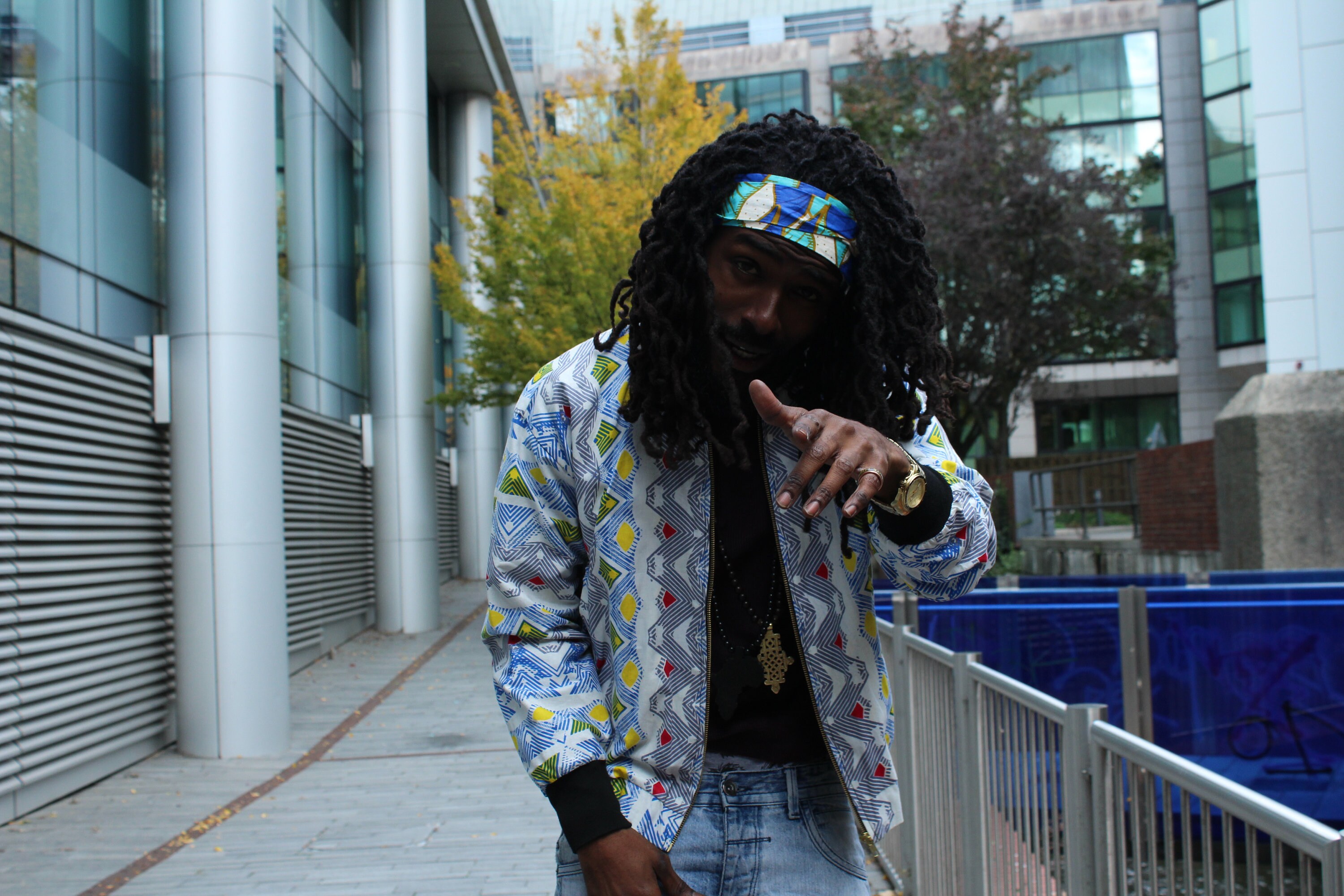Image of Ankara Jacket in Scribble African Print/ Varsity Bomber/Clothing Biker