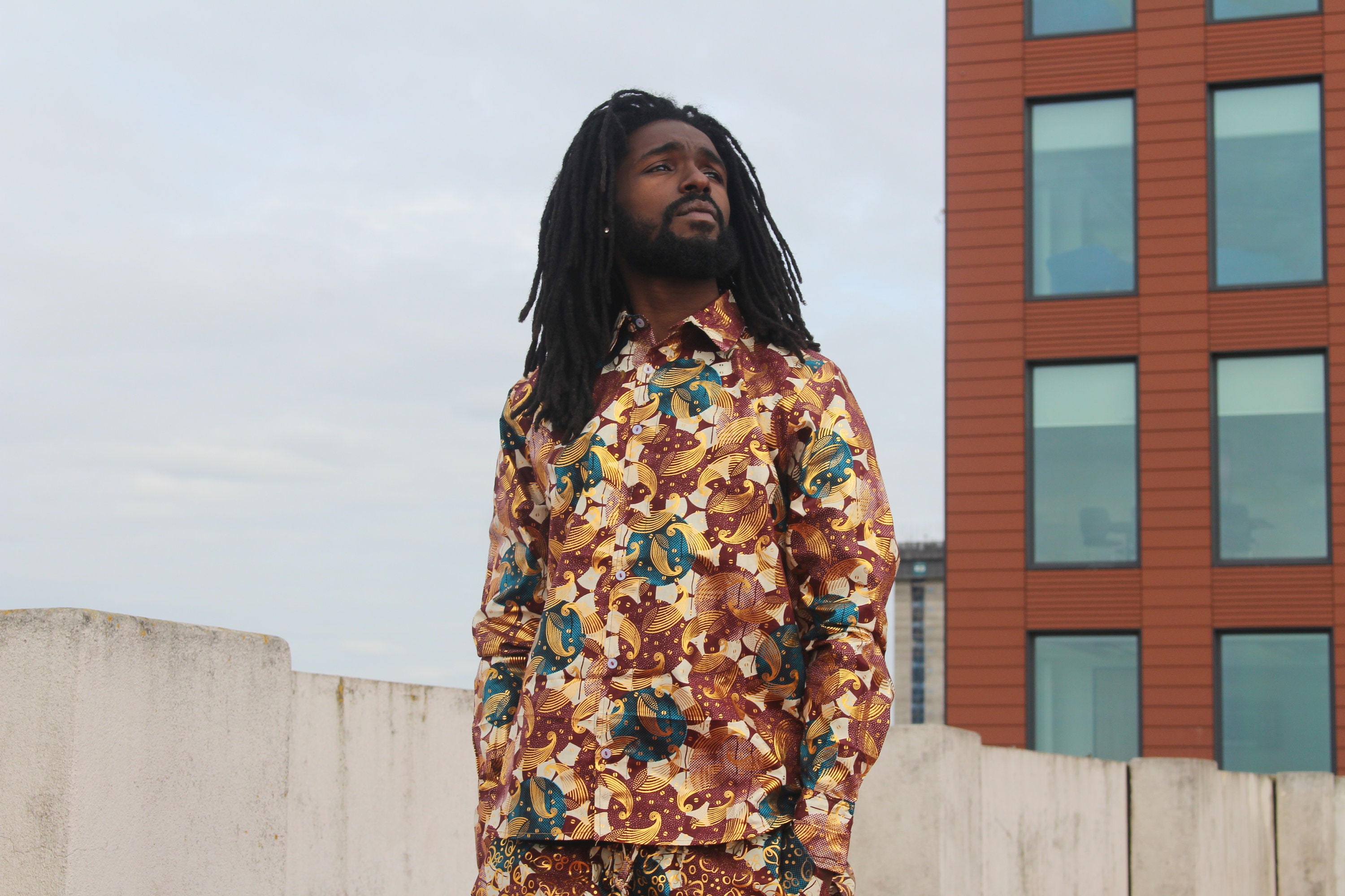 Image of African Clothing Mens Ankara Suit Print Outfit