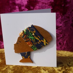 Karte für Freundin Karte für ihre afrikanische Karte Hochzeit Karte Geburtstagskarte afrikanischen Druck Karte Nofretete Karte Eco Friendly Karte