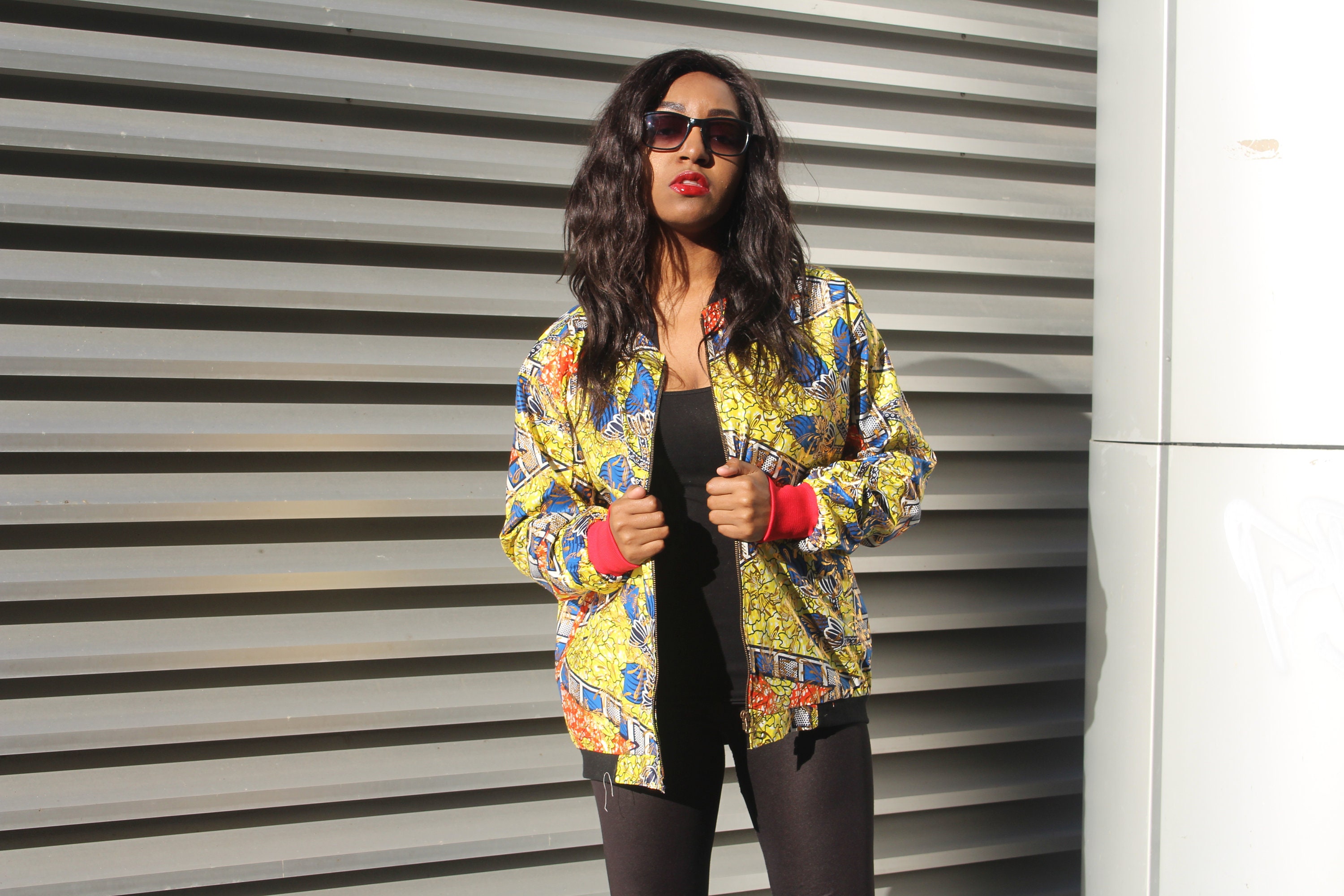 Image of Gold Festival Bomber Jacket in African Print/Made in Africa