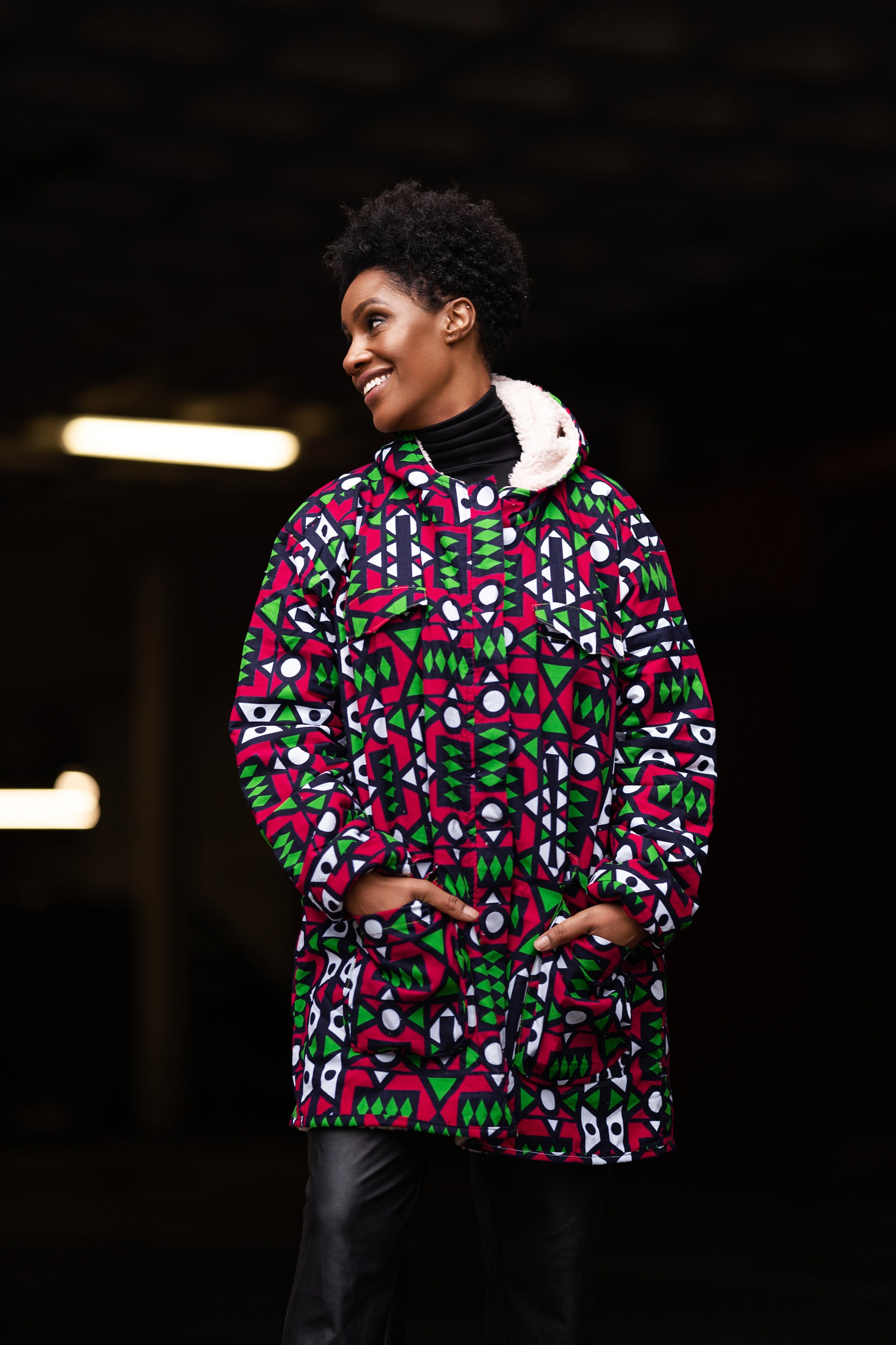 Image of African Coat, Print Winter Coat/Parka Made in Africa