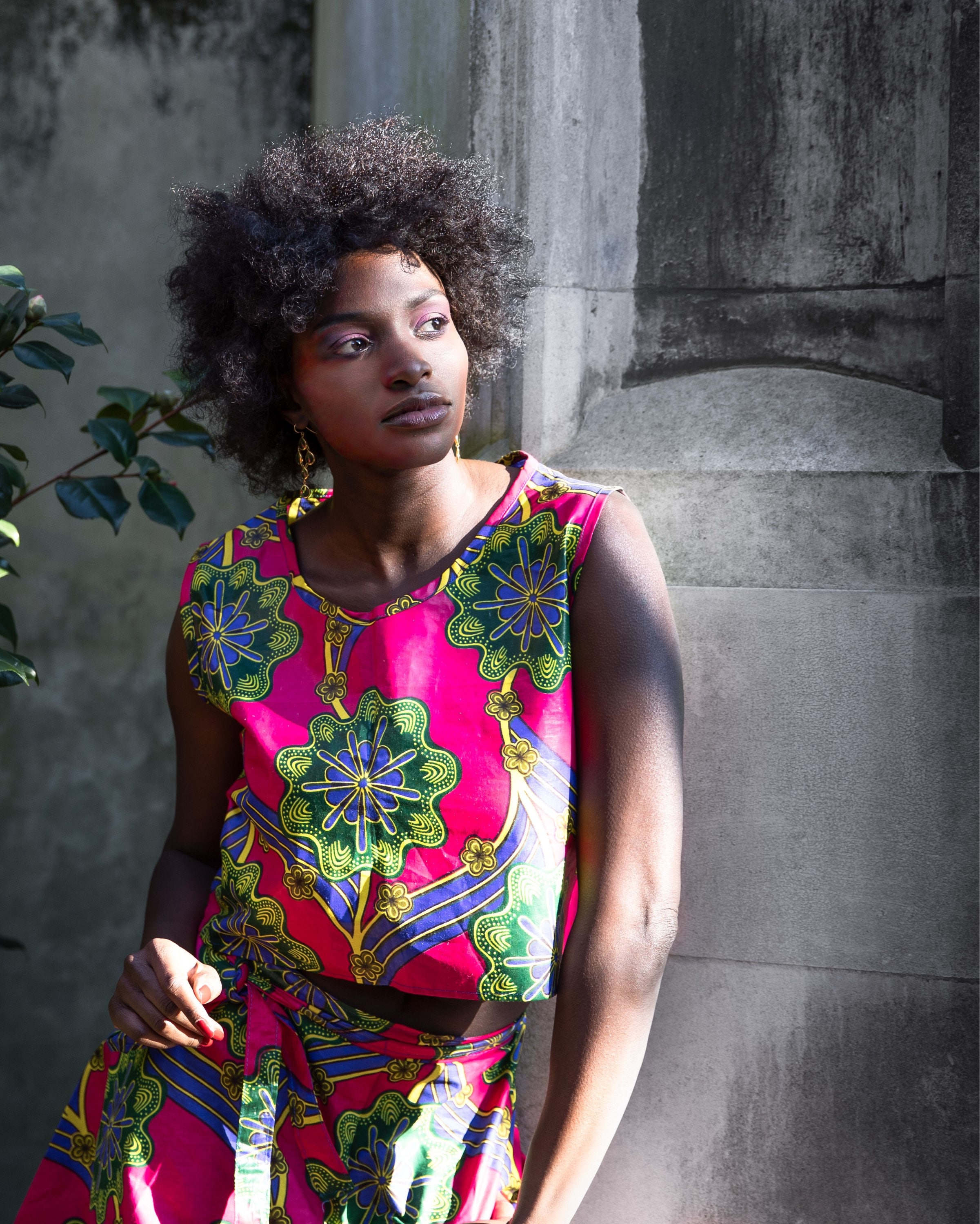 Image of African Tank Top in Vibrant Pink, Made Africa/Print Summer
