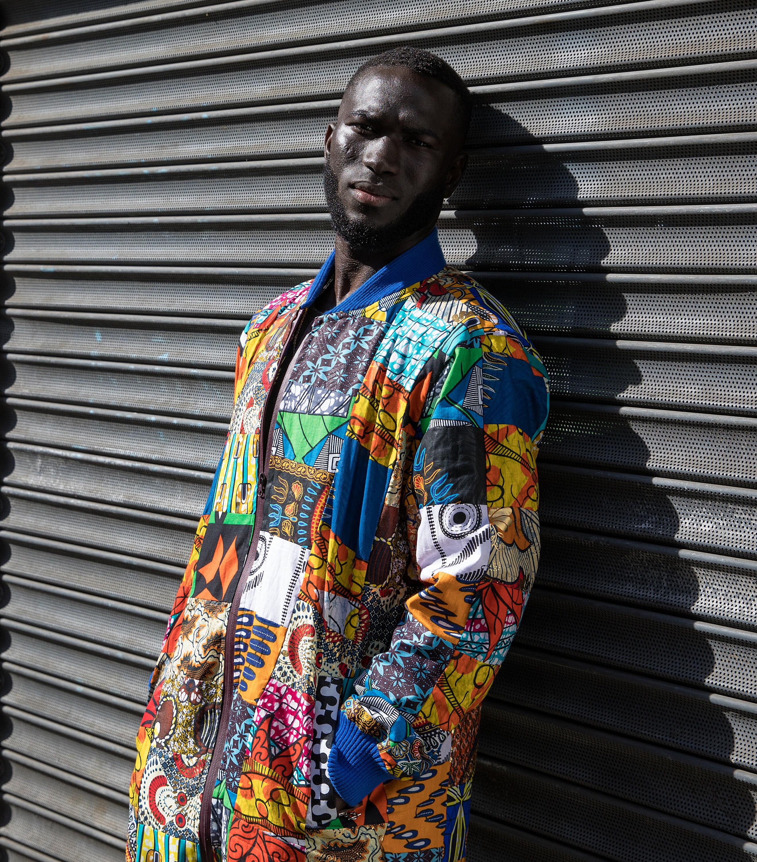African Trench Coat in Patchwork / African Bomber Jacket African Trench Coat in Patchwork / African Bomber Jacket