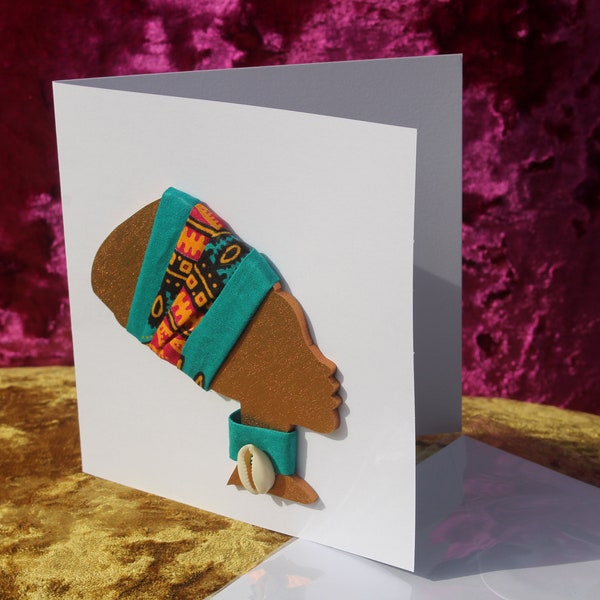 Carte Nefertiti avec carte Seashell Zero Waste carte Eco Friendly Card Card For Girlfriend Recycled Card Up Cycled Card CONTINENT CLOTHING