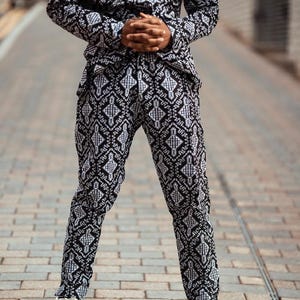 African Pants / African Trousers In Black & White / Festival Trousers, African Baggy Trousers Made In Africa