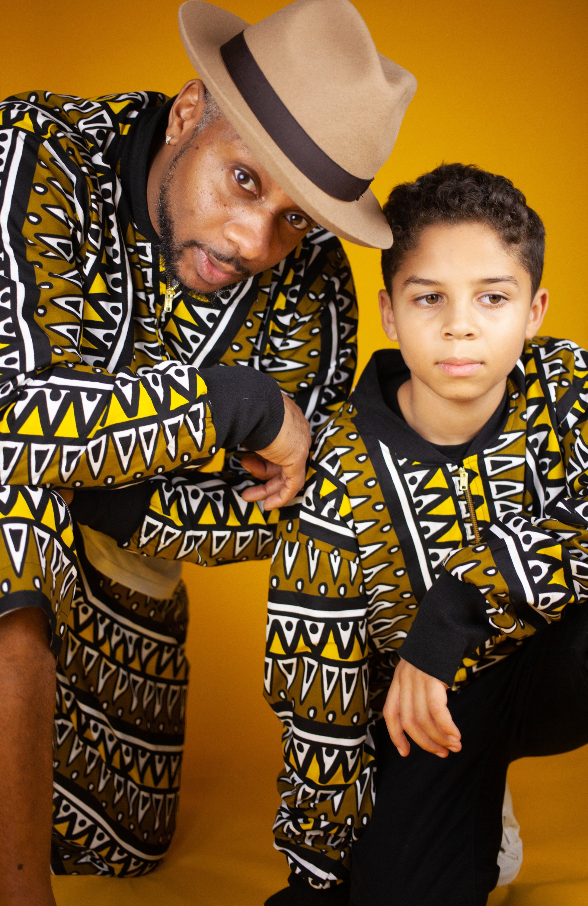 Image of African Jacket in Mud Cloth Print/Made Africa