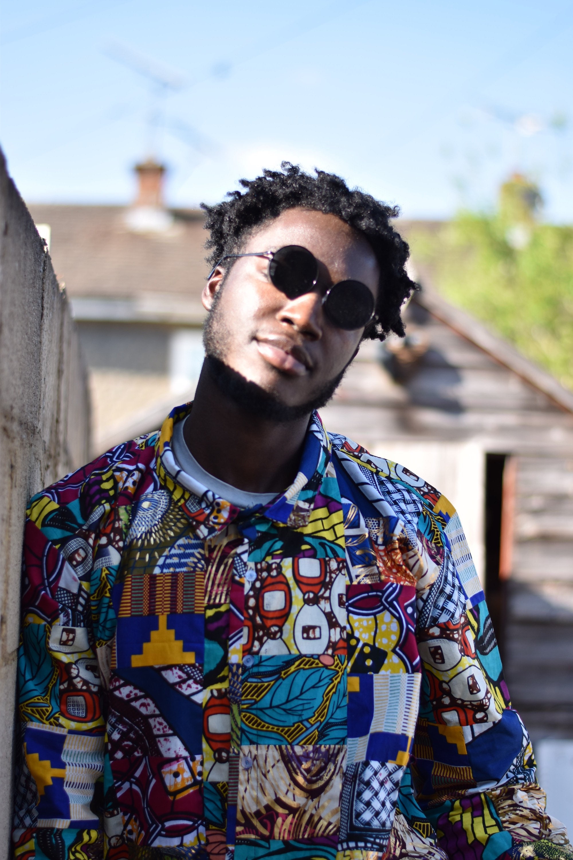 Image of African Patchwork Shirt in Ankara Print/Festival Made in Africa