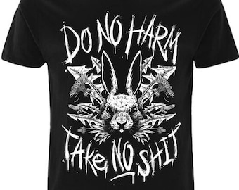 Do No Harm Rabbit tshirt, Vegan t-shirt, Vegan tshirt, Anticarnist, Vegan Clothing, Vegan Metal