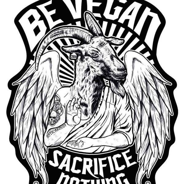 Be Vegan, Sacrifice Nothing Vegan Sticker by Anticarnist