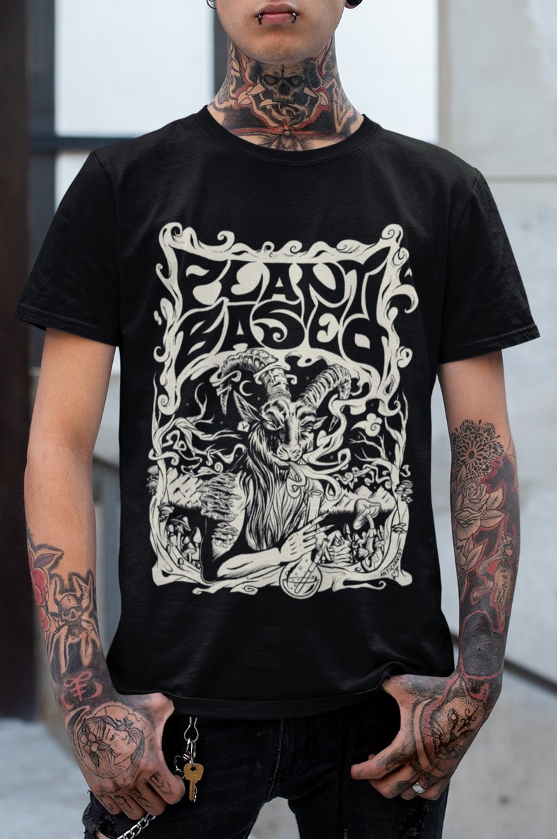 Plant Based Vegan t shirt, Vegan t-shirt, Vegan tshirt, Anticarnist, Vegan Clothing, Vegan Metal, Respect Existence or Expect Resistance image 3