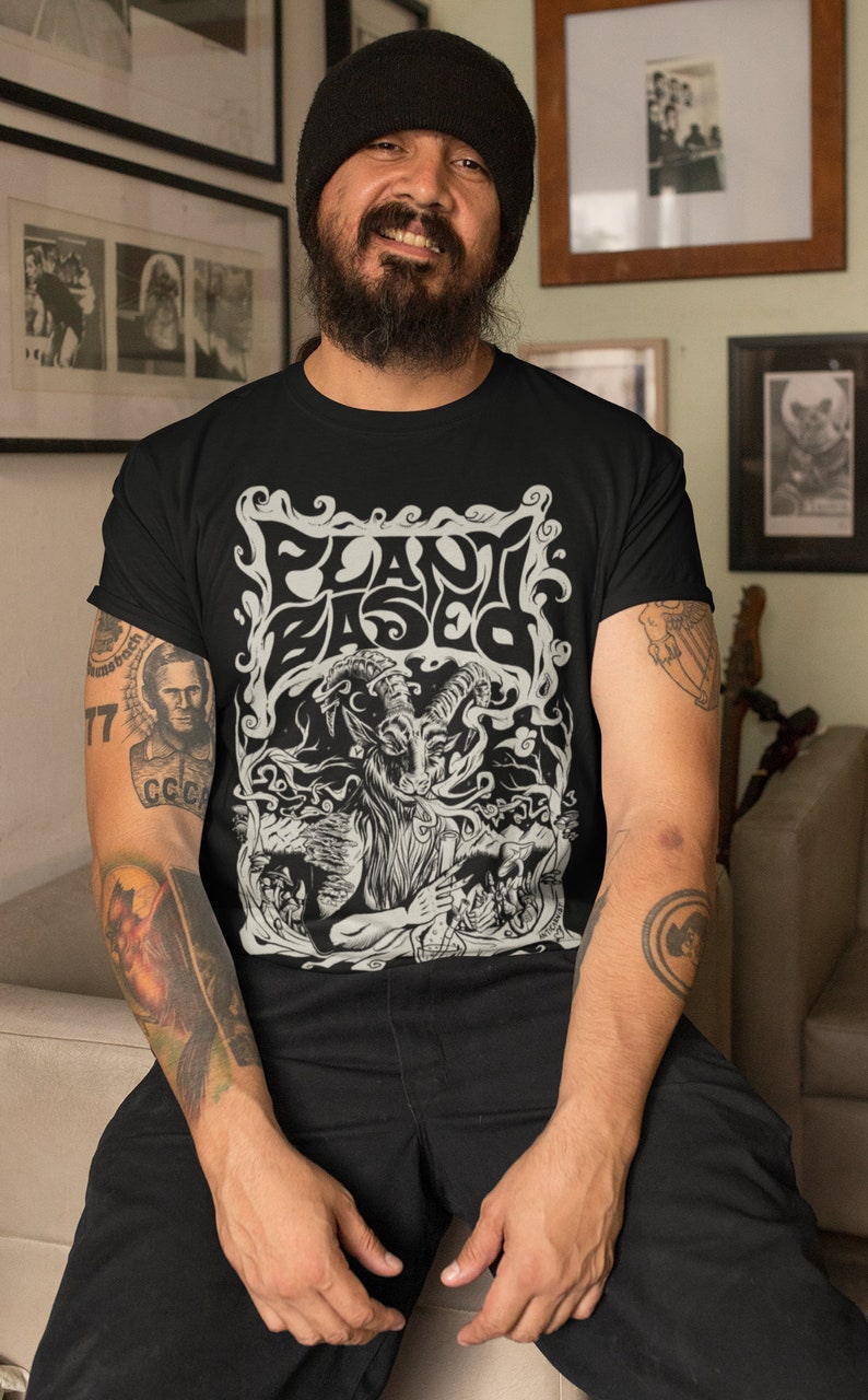 Plant Based Vegan t shirt, Vegan t-shirt, Vegan tshirt, Anticarnist, Vegan Clothing, Vegan Metal, Respect Existence or Expect Resistance image 5