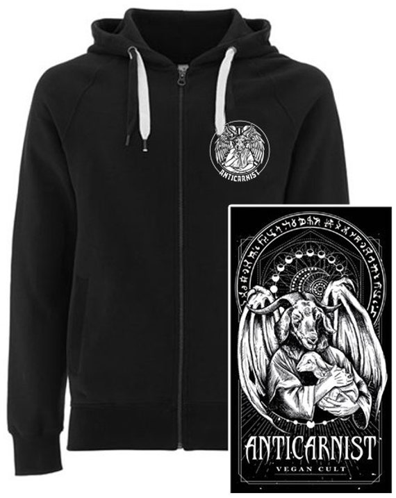 Vegan zip hoodie cheap