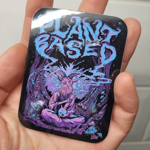 Végétal (Trippy) - Sticker vinyle anti-carniste, Baphomet