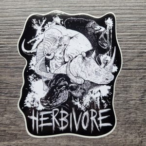 Herbivore - Sticker vinyle anti-carniste