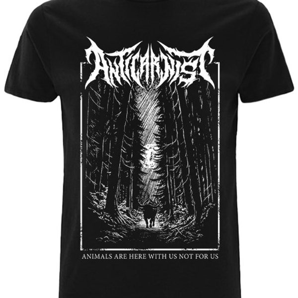 Dark Forest, T-shirt végétalien, t-shirt végétalien, t-shirt végétalien, Anticarniste, Vêtements végétaliens, Vegan Metal