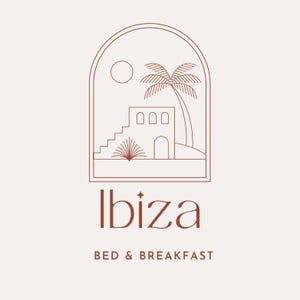 Ibiza-logo - boho-logo voor bed & breakfast-eigenaren, Airbnb, interieurontwerpers, restaurants, winkels en nog veel meer