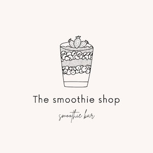 The smoothie shop - logo for smoothie bars, juice cafés, and wellness brands