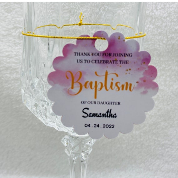Baby Girl Baptism Hang Tag Gift Tag Personalized Hang Tag For Baby Girl
