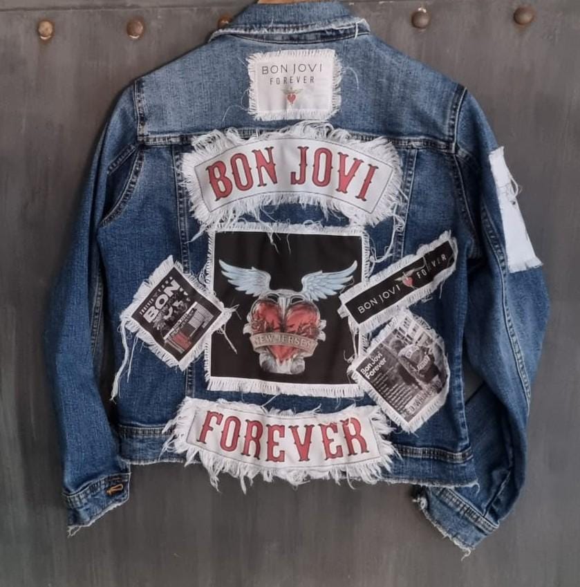 Bon Jovi Inspired Forever Tour New Jersey Jacket One-of-a-kind - Etsy