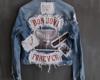 Bon Jovi Forever Denim Jacket - Etsy
