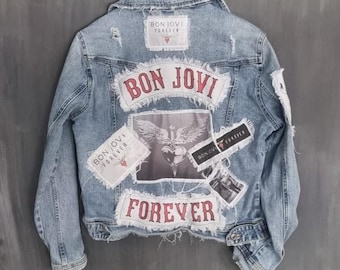 Bon Jovi Forever 2026 Inspired Rock Jacket – One of a Kind Handmade Custom Band Jacket Size M