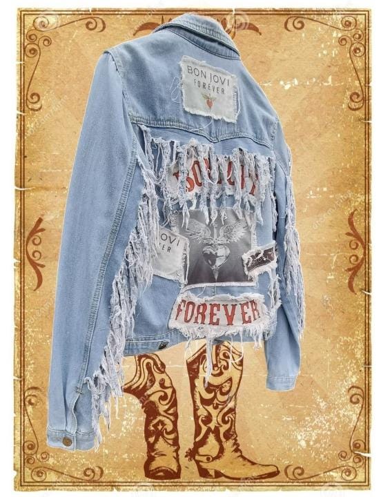 Bon Jovi 'forever' Tour 2025 Inspired Denim Jacket – Limited