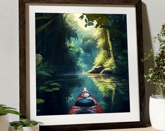 Jungle River Kayaking - Adventure - Print