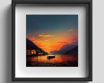 Lake Como Sunset - Print