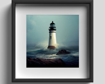 The Light in the Storm - Lighthouse Print