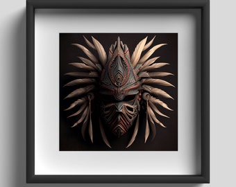 Tribal Mask Space - Print